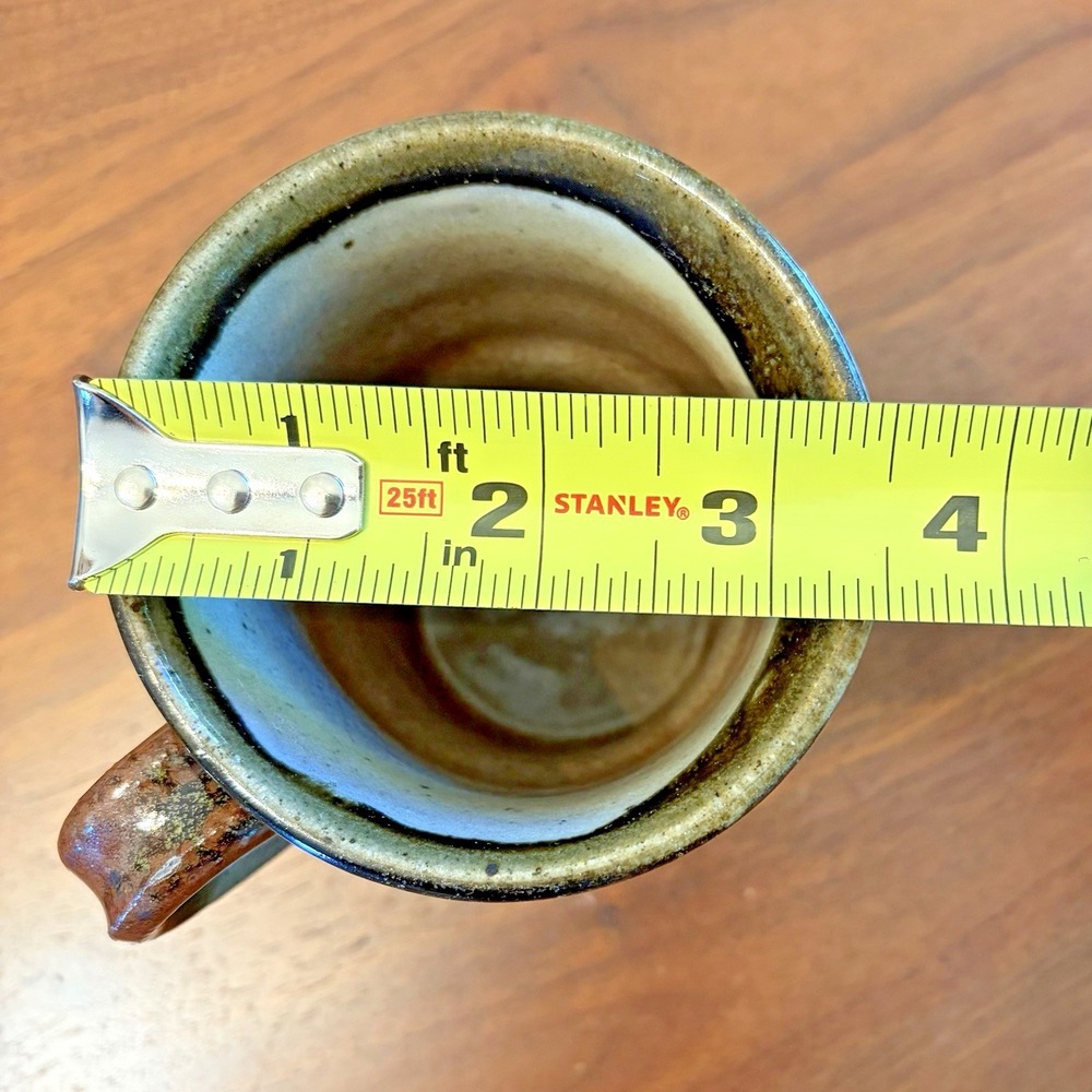 3 Studio Art Pottery Stoneware Mug Hand Thrown Cup - Picture 9 of 9